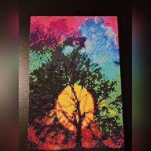 Finished sunset w/ mountain diamond painting